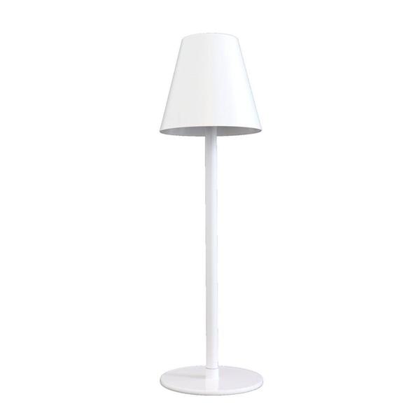 13" White Rechargeable Selectable Brightness Settings Bug Light Patio Table Lamp